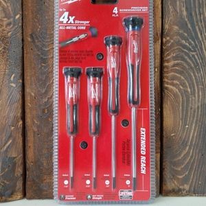 Milwaukee 4 Pc Precision Screwdriver Set(48-22-26)